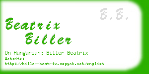 beatrix biller business card